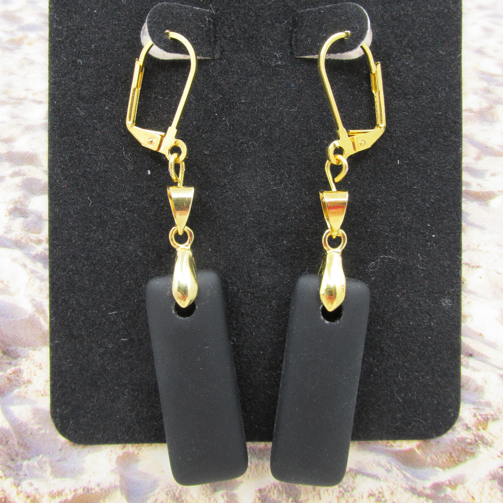 Limited 18k Gold Plated Sea Glass Earrings